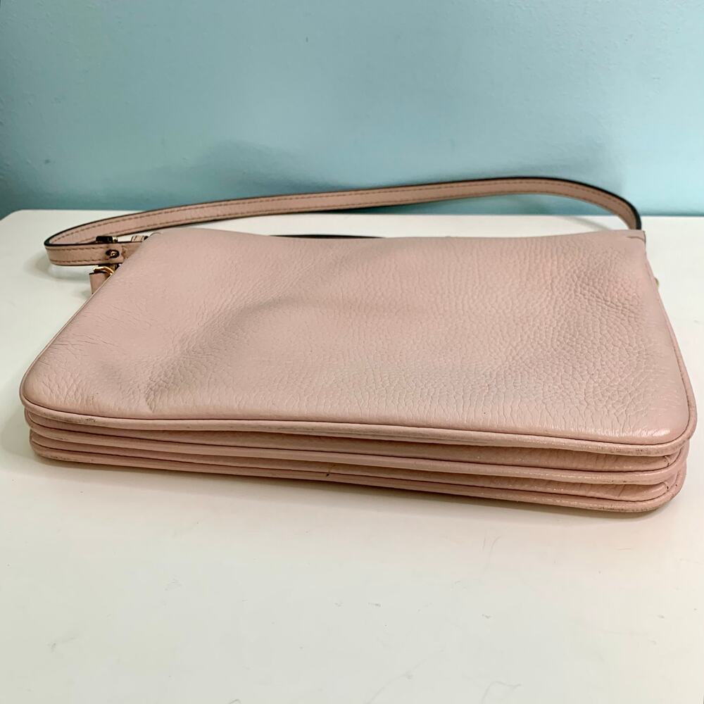 Michael Michael Kors Large Triple Gusset Jet Set Pebbled Leather Crossbody - Picture 3 of 6